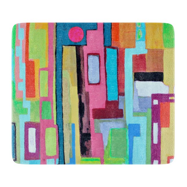 À Découper Lune sur Miami 6 x 7 Déco Planche de coupe en verr (Devant)