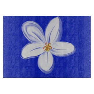 À Découper Orchidée bleu ardoise Planche décorative en verre