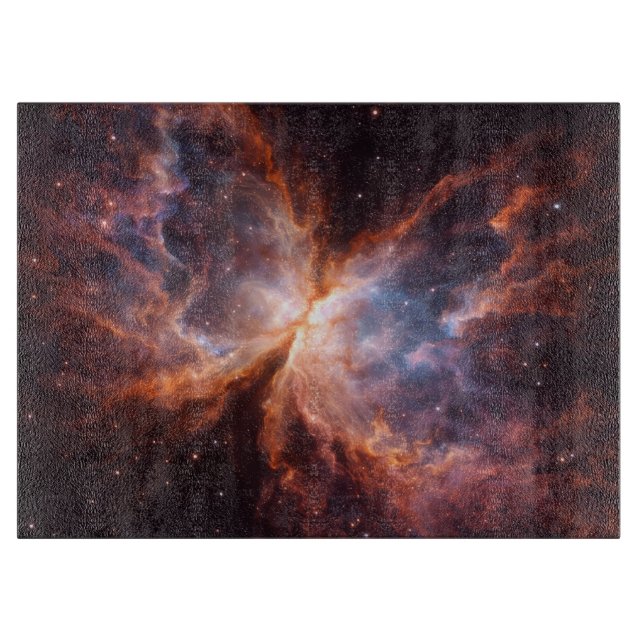 À Découper Papillon nébuleuse planche en verre Black 4 Luxe (Devant)