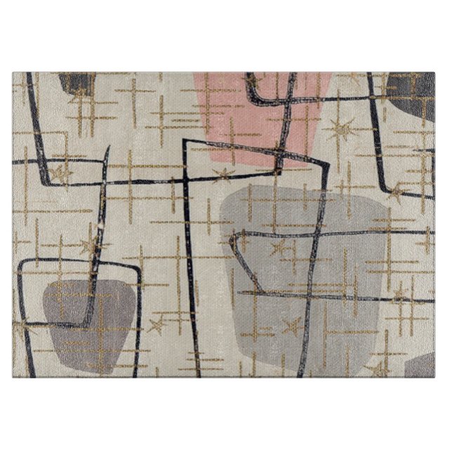 À Découper Planche Abstraite moderne du milieu du siècle (Devant)