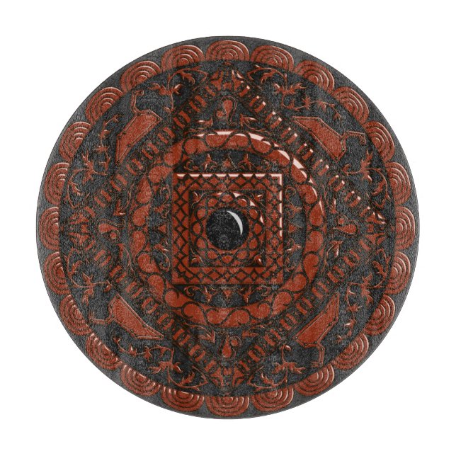 À Découper Planche de coupe en verre Leo Mandala (Devant)