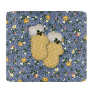 À Découper Planche de coupe en verre Mittens jaune