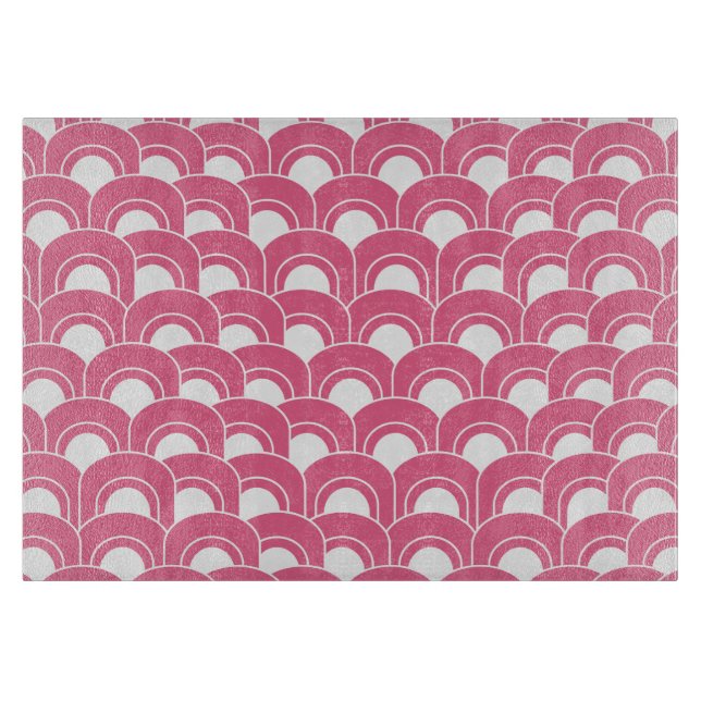À Découper Planche de coupe en verre Mod Waves Rose (Devant)