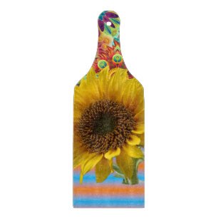 À Découper Planche de coupe en verre Soleil floral
