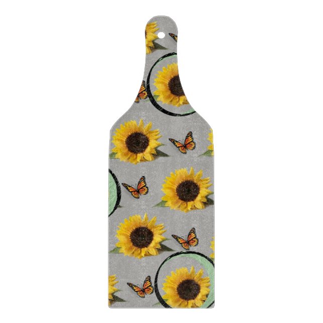 À Découper Planche de coupe en verre Tournesol (Devant)