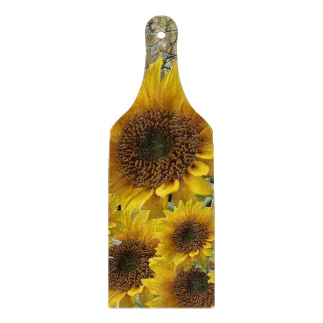 À Découper Planche de coupe en verre Tournesol (Devant)