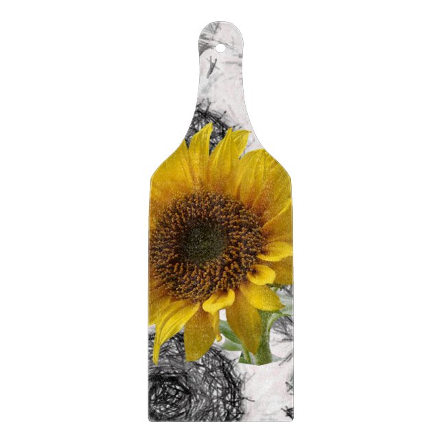 À Découper Planche de coupe en verre Tournesol (Devant)