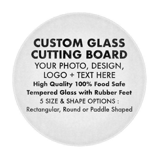 À Découper Planche de coupe en verre trempé sur mesure - 12"  (Devant)