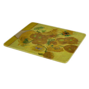 À Découper Planche de coupe en verre Van Gogh Sunflowers