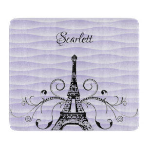 À Découper Planche de coupe pourpre Tour Eiffel