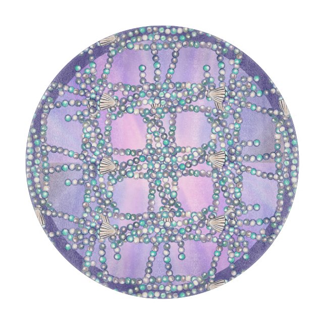 À Découper Planche de découpe de sirène d'océan violet (Devant)