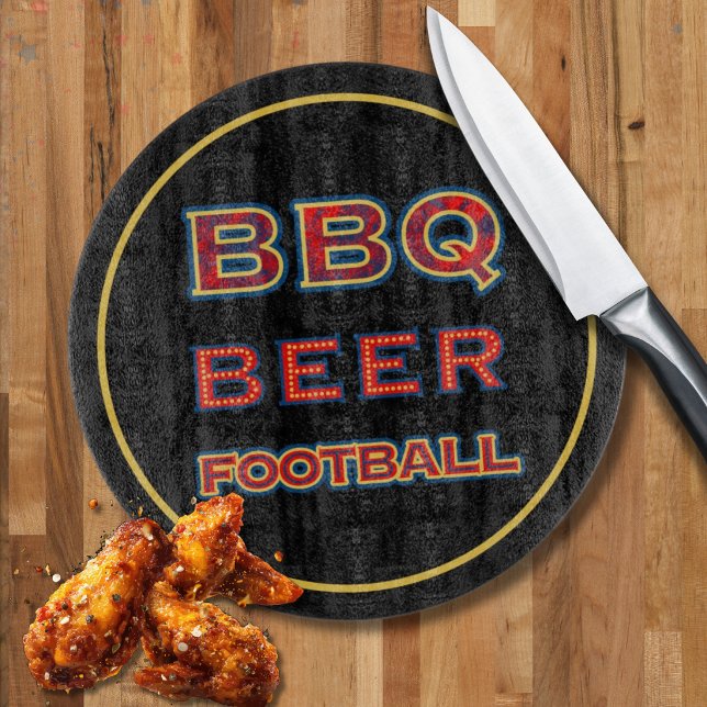 À Découper Planche de fan de football, bière et BBQ (Créateur téléchargé)