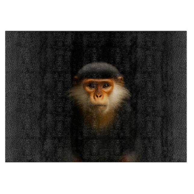 À Découper Planche de verre Black 4 Luxe Langur rouge douc (Devant)