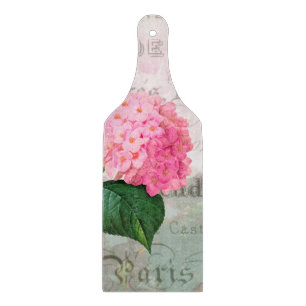 À Découper Planche Décorative En Verre D'Hydrangée Rose