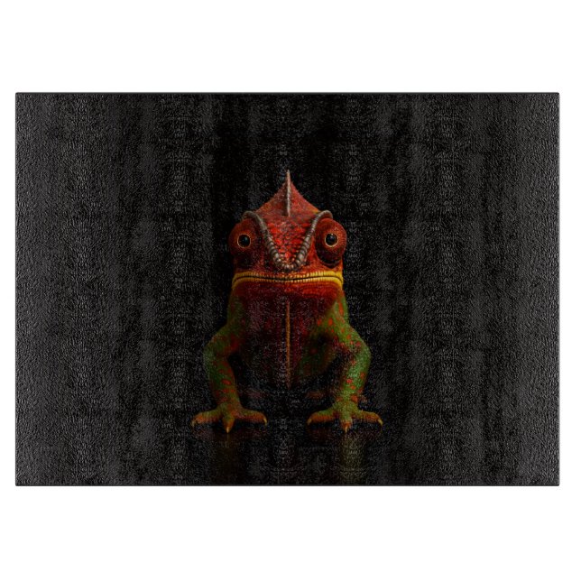 À Découper Planche en verre Black 4 Luxe Caméléon panthère (Devant)