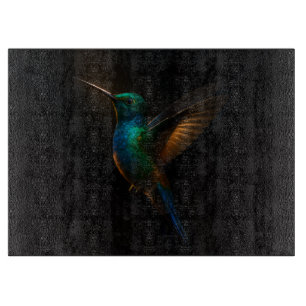 À Découper Planche en verre Black 4 Luxe Colibri en vol
