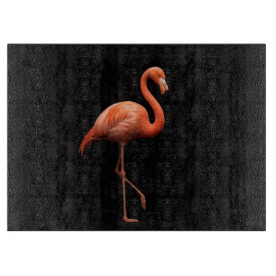 À Découper Planche en verre Black 4 Luxe Flamant rose