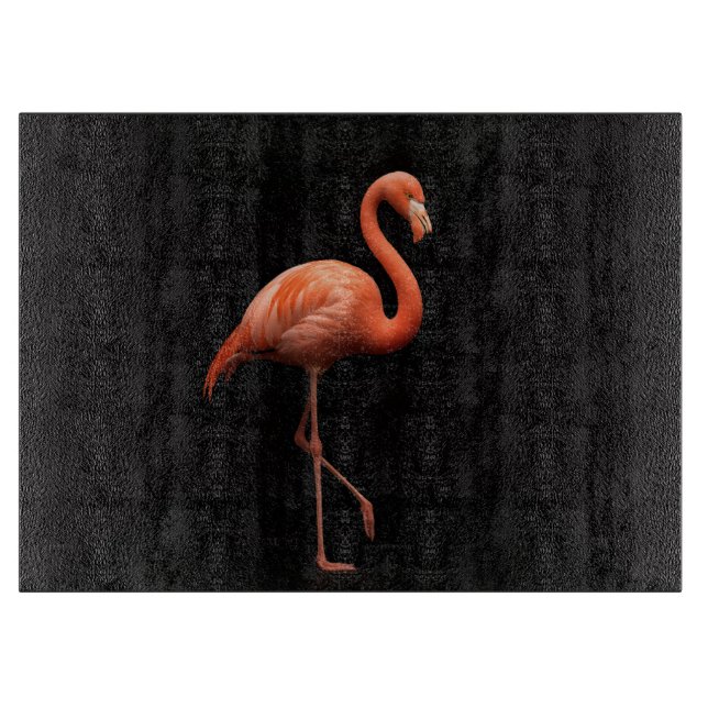 À Découper Planche en verre Black 4 Luxe Flamant rose (Devant)