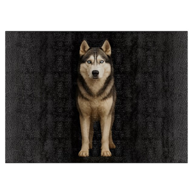À Découper Planche en verre Black 4 Luxe Husky Elite Glacé (Devant)