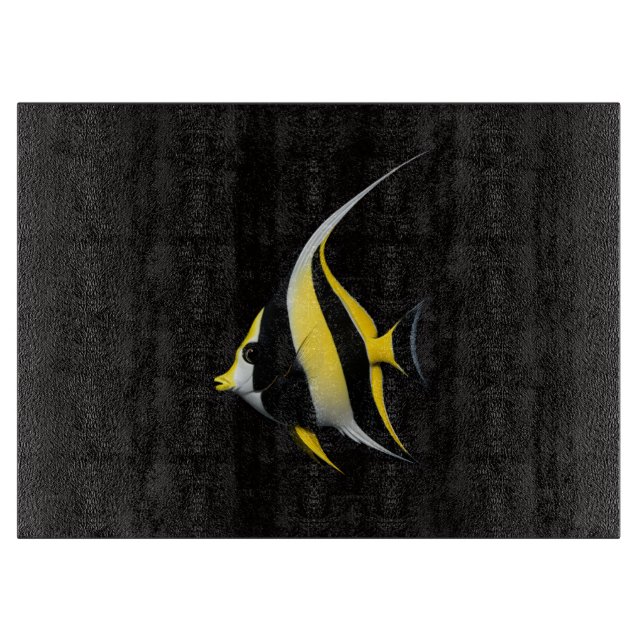 À Découper Planche en verre Black 4 Luxe  Poisson-ange roi (Devant)