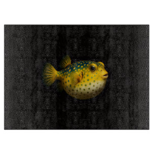 À Découper Planche en verre Black 4 Luxe Poisson-pourceau jau