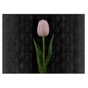 À Découper Planche en verre Black 4 Luxe Tulipe rose tendre