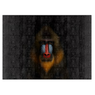 À Découper Planche en verre Mandrill Singe Black 4 Luxe