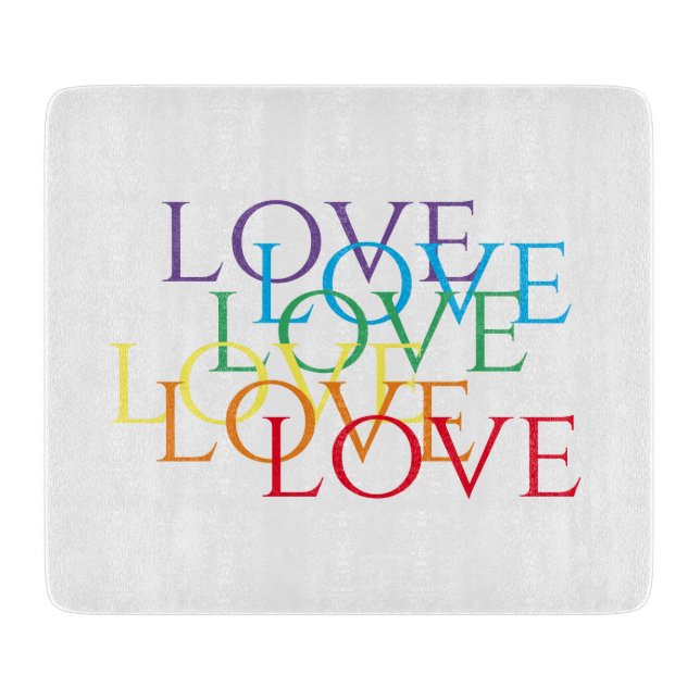 À Découper PLANCHE LOVE 6x7 Panneau de découpe en verre (Devant)
