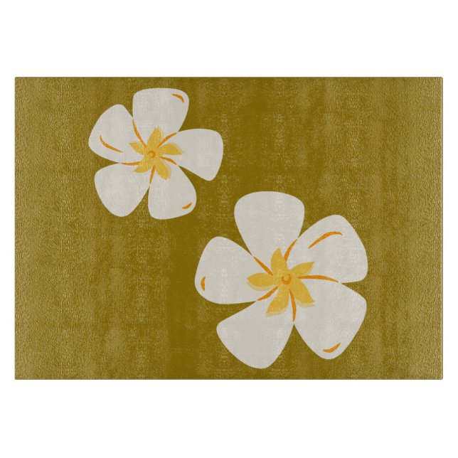 À Découper Selle Brown, Planche de coupe en verre d'orchidée  (Devant)