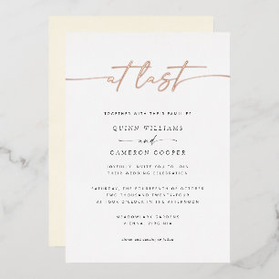 À Dernier Mariage Foil Invitation