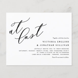 À Dernier Noir Moderne Calligraphie Mariage Invita