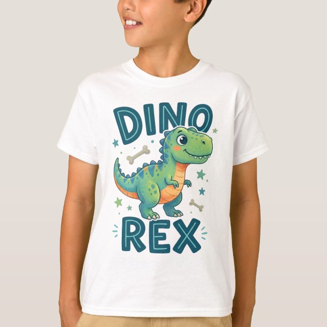 A dinosaur T-shirt that's cute on the back too (Devant)