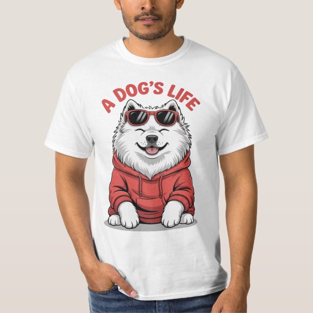 A Dogs Life Cute Funny T-Shirt Gift For Him Her Ma (Devant)