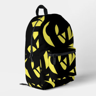 À Dos Imprimé Art contemporain Sac jaune / Black Drastring