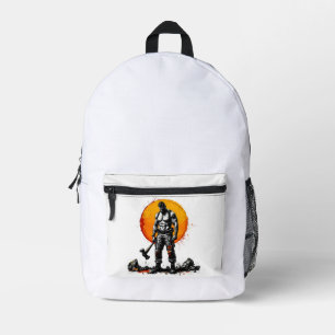 À Dos Imprimé barbare guerrier fantasmes médiévauxPrint Cut Sac 