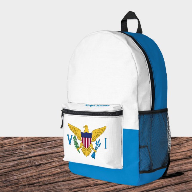 À Dos Imprimé Drapeau des îles Vierges américaines, USA, sac VI, (Virgin Islands Backpack / Patriotic, flag styling)