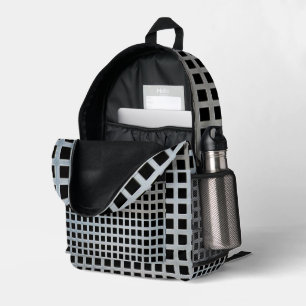 À Dos Imprimé Imprimer Sac Coupe Coupe Bac Coupe Noir & Blanc Ba