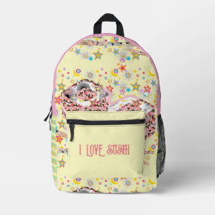 À Dos Imprimé J'adore le Sac fourre-tout japonais Sushi