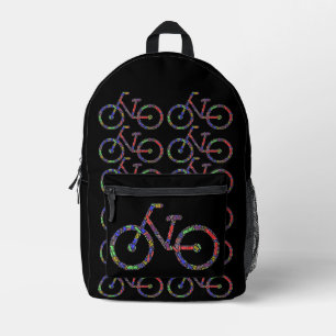À Dos Imprimé Portland Oregon Rose City Bicyclettes colorées sac