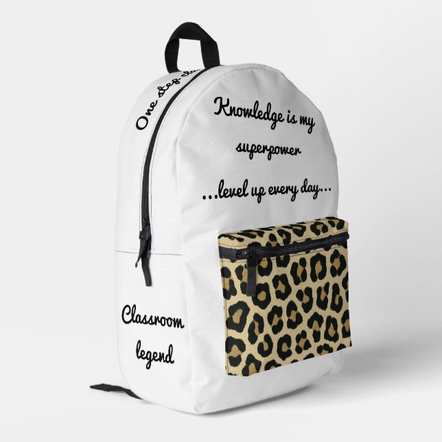 À Dos Imprimé Retour au sac de motivation scolaire (Coin arrière gauche)
