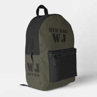Sac de sport vert militaire nom personnalisé