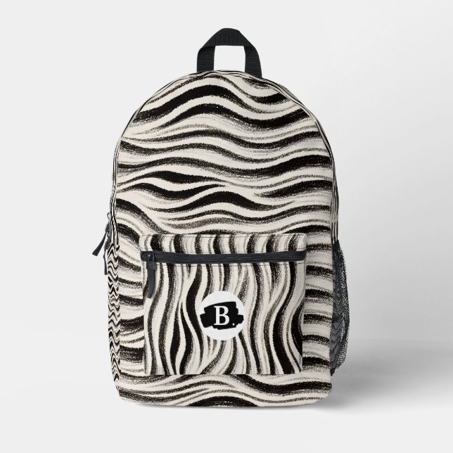 À Dos Imprimé Sac d'impression Zebra Stripe personnalisé (Recto)