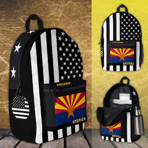À Dos Imprimé Sac drapeau Arizona personnalisé, drapeau américai