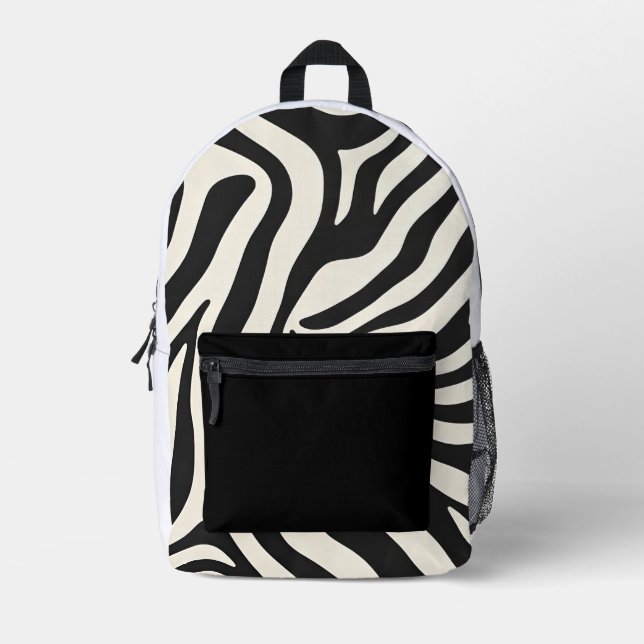 À Dos Imprimé Sac fourre-tout de monogramme Zipper personnalisé (Recto)