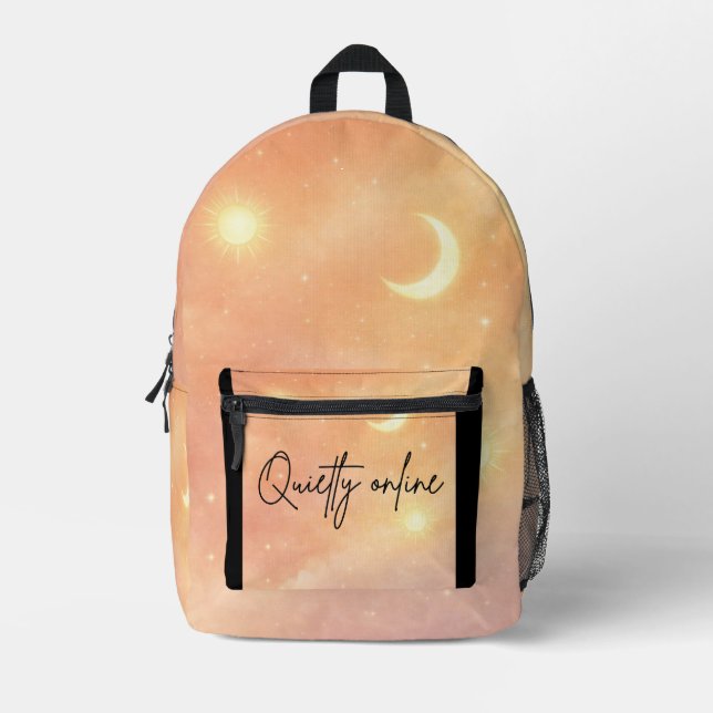 À Dos Imprimé Sac Peach haze et cloud cream AI Print Cut Sew (Recto)