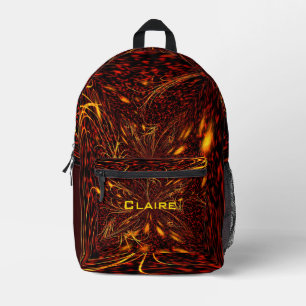 À Dos Imprimé Sac personnalisable Plasma Fire impression coupé c