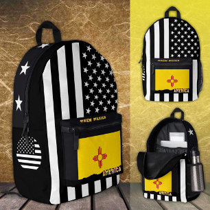 À Dos Imprimé Sac personnalisé New Mexico Drapeau, Drapeau améri
