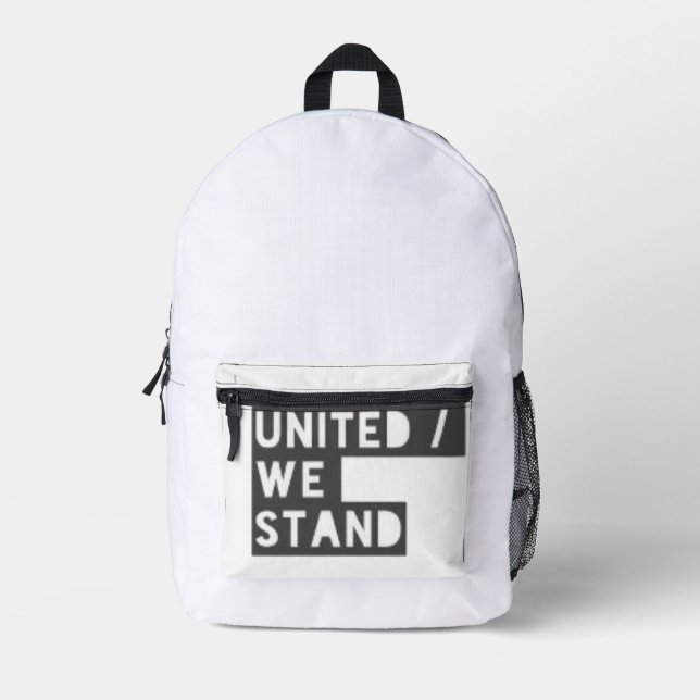 À Dos Imprimé " Unis Nous Tenons " / sac (Recto)
