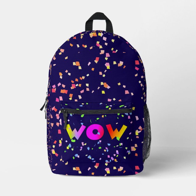 À Dos Imprimé WOW Dk Blue Travel Book Sac sac (Recto)