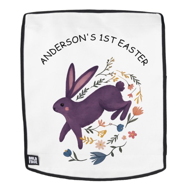 À Dos Sac mini Premier Pâques personnalisé avec le nom N (Devant amovible)